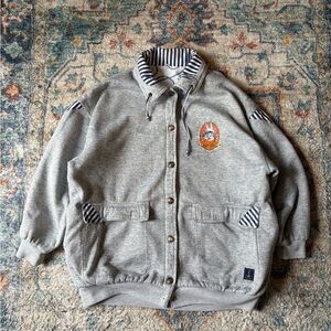 Vintage Looney Tunes Sailor Reversible Button-up Sweatshirt Large